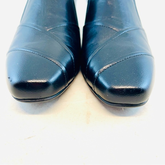 Beautifeel Black Leather Rosalina Pleated Pumps Heels, size 39 8 8.5 - Picture 3 of 12